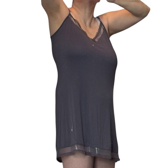 Victoria's Secret | Women's Purplish Grey Nightgown Nightie Pajamas Lace Size M - Picture 12 of 13